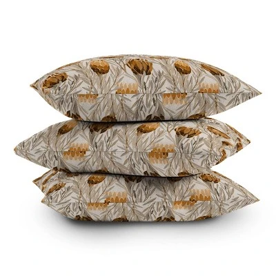 16"x16" Deny Designs Iveta Abolina Protea Bone Outdoor Throw Pillow: Abstract Design, Polyester, Square Shape, Spot Clean 5 16"x16" Deny Designs Iveta Abolina Protea Bone Outdoor Throw Pillow: Abstract Design, Polyester, Square Shape, Spot Clean - Image 3