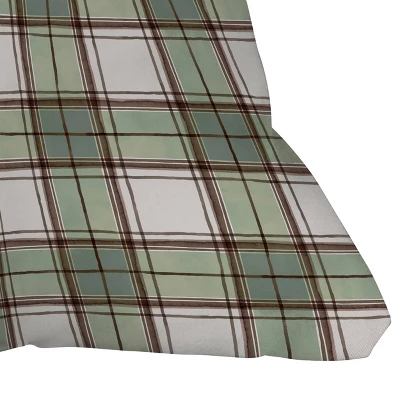 26"x26" Deny Designs Ninola Design Geo Check Outdoor Throw Pillow Green 4 26"x26" Deny Designs Ninola Design Geo Check Outdoor Throw Pillow Green - Image 2