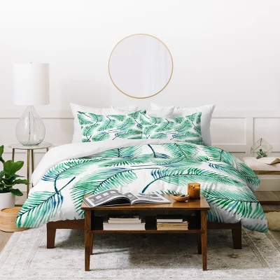 83 Oranges Palm Leaves Duvet Set - Deny Designs 3 83 Oranges Palm Leaves Duvet Set - Deny Designs