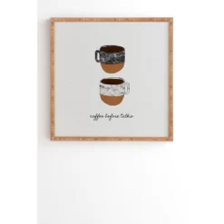 Orara Studio Coffee Before Talkie Bamboo Framed Wall Art - Deny Designs -Home Decor Store GUEST df442a6a e397 44df 877b 9ab0bb8cd94e