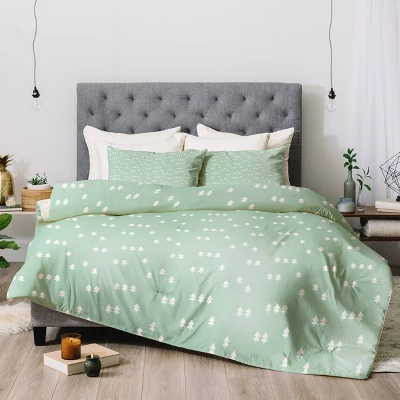 Twin/Twin XL Little Arrow Design Co Geometric Evergreen Comforter Set - Deny Designs 3 Twin/Twin XL Little Arrow Design Co Geometric Evergreen Comforter Set - Deny Designs