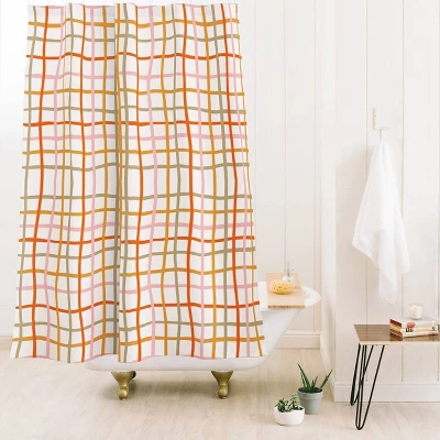 Artyguava Shower Curtain Red - Deny Designs 3 Artyguava Shower Curtain Red - Deny Designs