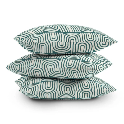 Deny Designs Heather Dutton Refraction Rainbow Square Outdoor Throw Pillow Teal/Cream 5 Deny Designs Heather Dutton Refraction Rainbow Square Outdoor Throw Pillow Teal/Cream - Image 3