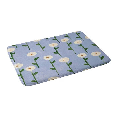 Cute Little Flowers Bath Mat Blue - Deny Designs 3 Cute Little Flowers Bath Mat Blue - Deny Designs