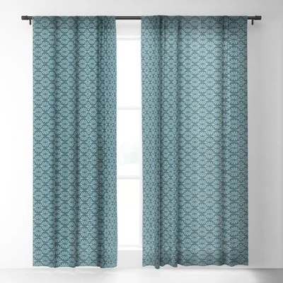 Heather Dutton Solstice Teal Single Panel Sheer Window Curtain 84" X 50" - Deny Designs 3 Heather Dutton Solstice Teal Single Panel Sheer Window Curtain 84" X 50" - Deny Designs