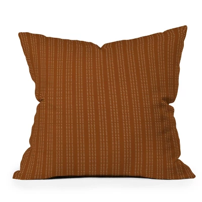 18"x18" Deny Designs Little Arrow Design Co Vert Triple Dash Ginger Square Outdoor Throw Pillow Orange 6 18"x18" Deny Designs Little Arrow Design Co Vert Triple Dash Ginger Square Outdoor Throw Pillow Orange - Image 4