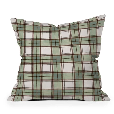 26"x26" Deny Designs Ninola Design Geo Check Outdoor Throw Pillow Green 6 26"x26" Deny Designs Ninola Design Geo Check Outdoor Throw Pillow Green - Image 4