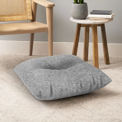 Holli Zollinger Linen Grey Light Square Floor Pillow - Deny Designs 5 Holli Zollinger Linen Grey Light Square Floor Pillow - Deny Designs - Image 3