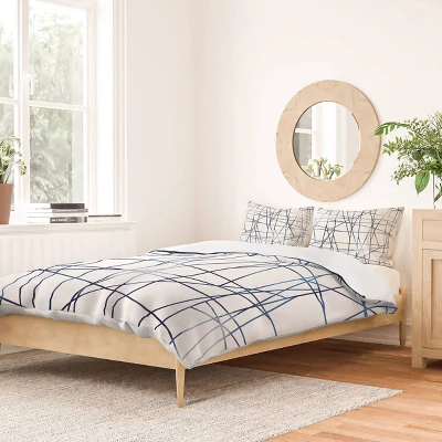Architecture Indigo Gabriela Fuente Duvet Cover Set White/Blue - Deny Designs 3 Architecture Indigo Gabriela Fuente Duvet Cover Set White/Blue - Deny Designs