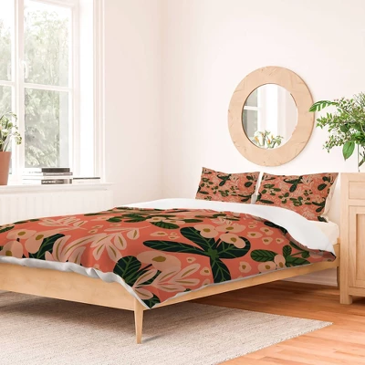 Oris Eddu Poppy Pine Cotton Duvet Set - Deny Designs 3 Oris Eddu Poppy Pine Cotton Duvet Set - Deny Designs