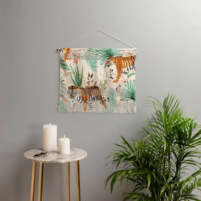22" X 16" Small 83 Oranges Tropical And Tigers Fiber Wall Hanging - Deny Designs 3 22" X 16" Small 83 Oranges Tropical And Tigers Fiber Wall Hanging - Deny Designs