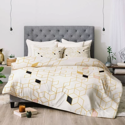 Florent Bodart Keziah Scandinavian Pattern Comforter Set Yellow - Deny Designs 3 Florent Bodart Keziah Scandinavian Pattern Comforter Set Yellow - Deny Designs