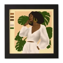 Nawaalillustrations Girl In White Framed Wall Art Black - Deny Designs -Home Decor Store GUEST f4ccc9f5 fe51 48f9 89f5 13b2ec9a1393
