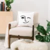 Mambo Art Studio Wink Face Square Throw Pillow Black - Deny Designs: Modern Decorative Cushion, Indoor Use, Zippered Cover 2 Mambo Art Studio Wink Face Square Throw Pillow Black - Deny Designs: Modern Decorative Cushion, Indoor Use, Zippered Cover -Home Decor Store GUEST f53f31e3 eb7b 4786 a192 ccdc3d682c93