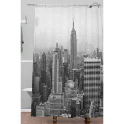 Bethany Young Photography In A New York State Of Mind Shower Curtain Black/White - Deny Designs