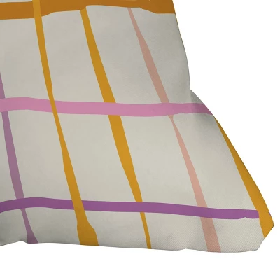 26"x26" Deny Designs D'Annick Summer Lines Outdoor Throw Pillow Orange: Abstract Design, Polyester Fill, Square Shape 4 26"x26" Deny Designs D'Annick Summer Lines Outdoor Throw Pillow Orange: Abstract Design, Polyester Fill, Square Shape - Image 2