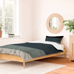 Avenie Constellations Duvet Set Black/Blue - Deny Designs