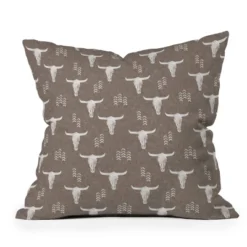 26"x26" Deny Designs Little Arrow Design Co Cow Skull Outdoor Throw Pillow Taupe 9 26"x26" Deny Designs Little Arrow Design Co Cow Skull Outdoor Throw Pillow Taupe -Home Decor Store GUEST f76ca879 0480 4d24 8798 65c080d3291b