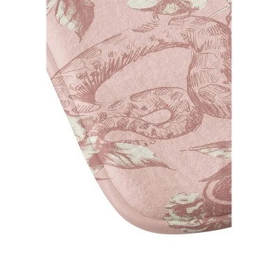 24" X 36" Floral Snake Blush Bath Rug Pink - Deny Designs 4 24" X 36" Floral Snake Blush Bath Rug Pink - Deny Designs - Image 2
