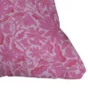 Sewzinski Monochrome Florals Outdoor Throw Pillow Pink - Deny Designs