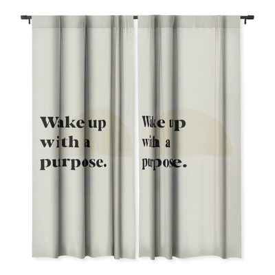 Bohomadic.Studio Wake Up With A Purpose Motivational Quote 50" X 64" Single Panel Room Darkening Window Curtain - Society 6 4 Bohomadic.Studio Wake Up With A Purpose Motivational Quote 50" X 64" Single Panel Room Darkening Window Curtain - Society 6 - Image 2