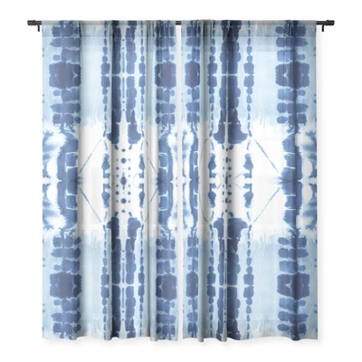 Jacqueline Maldonado Paradigm Blue Single Panel Sheer Window Curtain 64" X 50" - Deny Designs 4 Jacqueline Maldonado Paradigm Blue Single Panel Sheer Window Curtain 64" X 50" - Deny Designs - Image 2