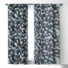 Ninola Design Watery Abstract Flowers Navy 84" X 50" Single Panel Blackout Window Curtain - Deny Designs -Home Decor Store GUEST fe10ecc4 d865 4a7f b439 39a5d02f529c