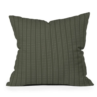 18"x18" Deny Designs Little Arrow Design Co Vert Triple Dash Olive Square Outdoor Throw Pillow Green 6 18"x18" Deny Designs Little Arrow Design Co Vert Triple Dash Olive Square Outdoor Throw Pillow Green - Image 4